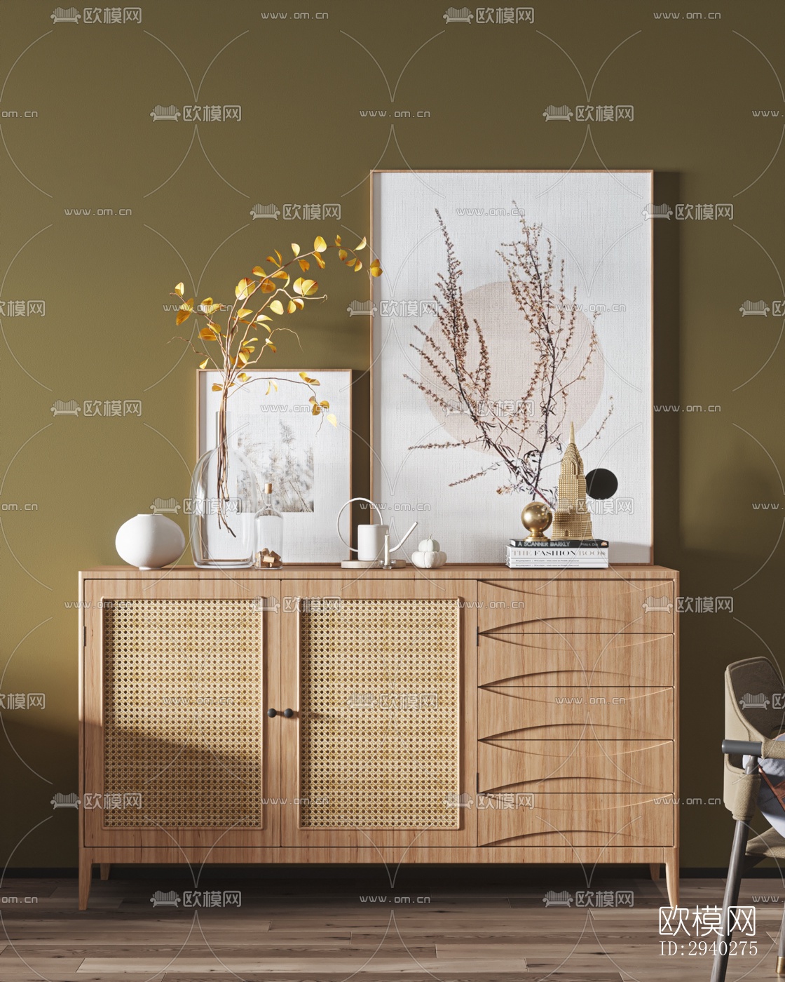 现代平层效果图下载（渲染图1）