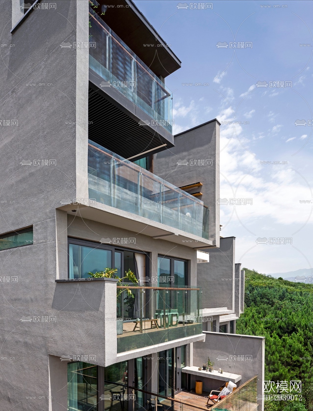 北欧酒店民宿效果图下载（渲染图1）