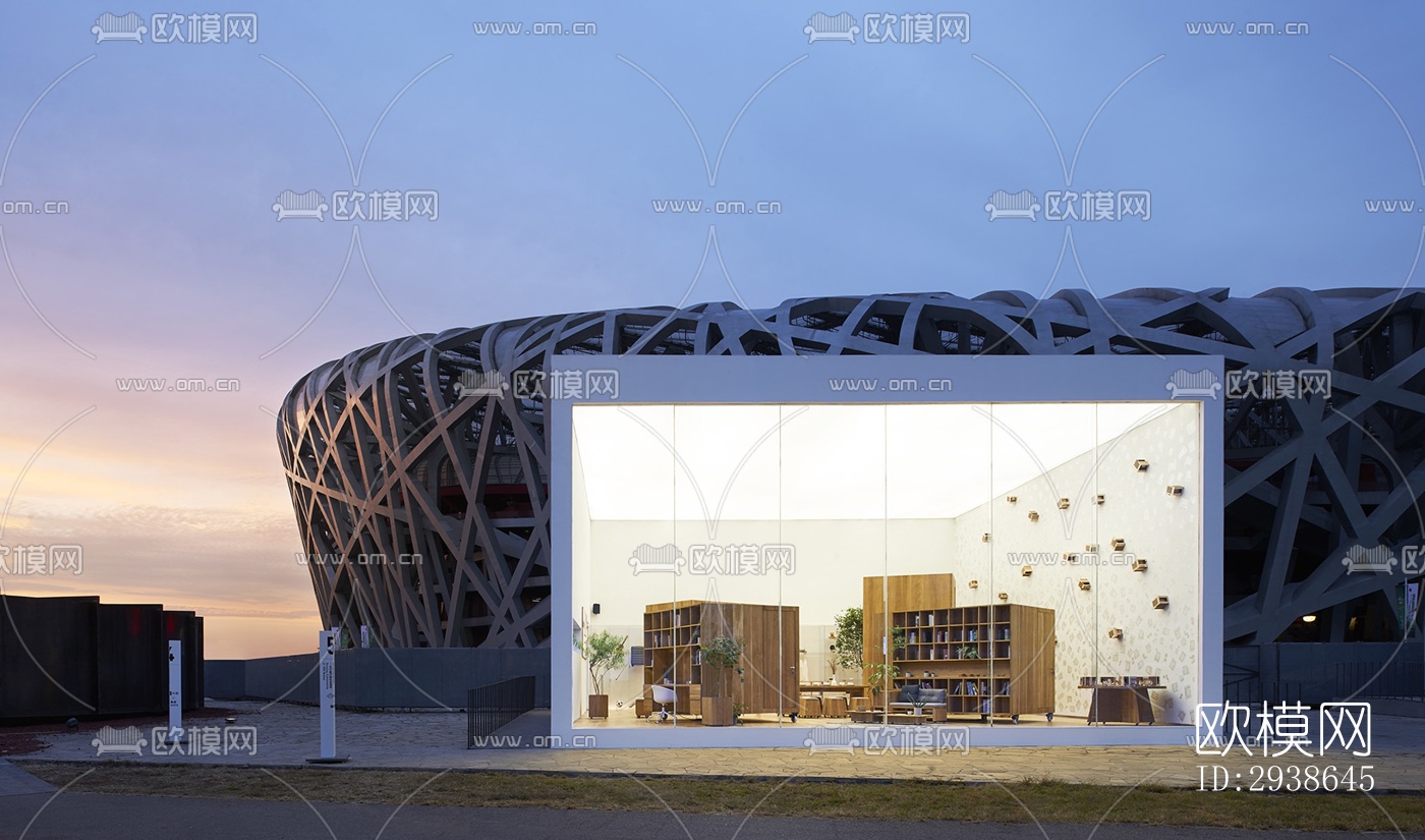 现代展览展厅效果图下载（渲染图7）