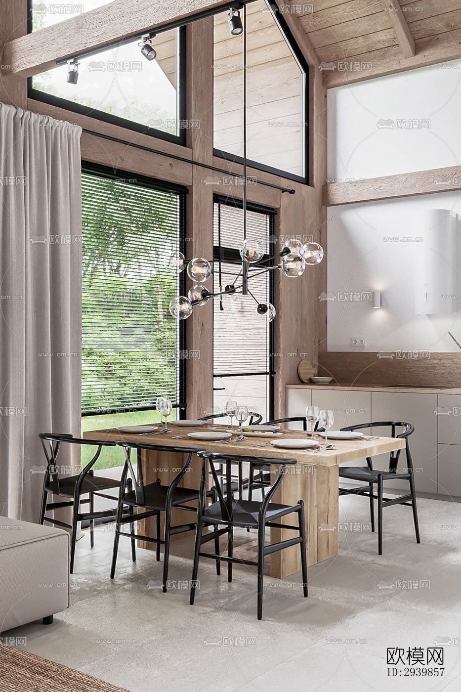 北欧别墅效果图下载（渲染图8）