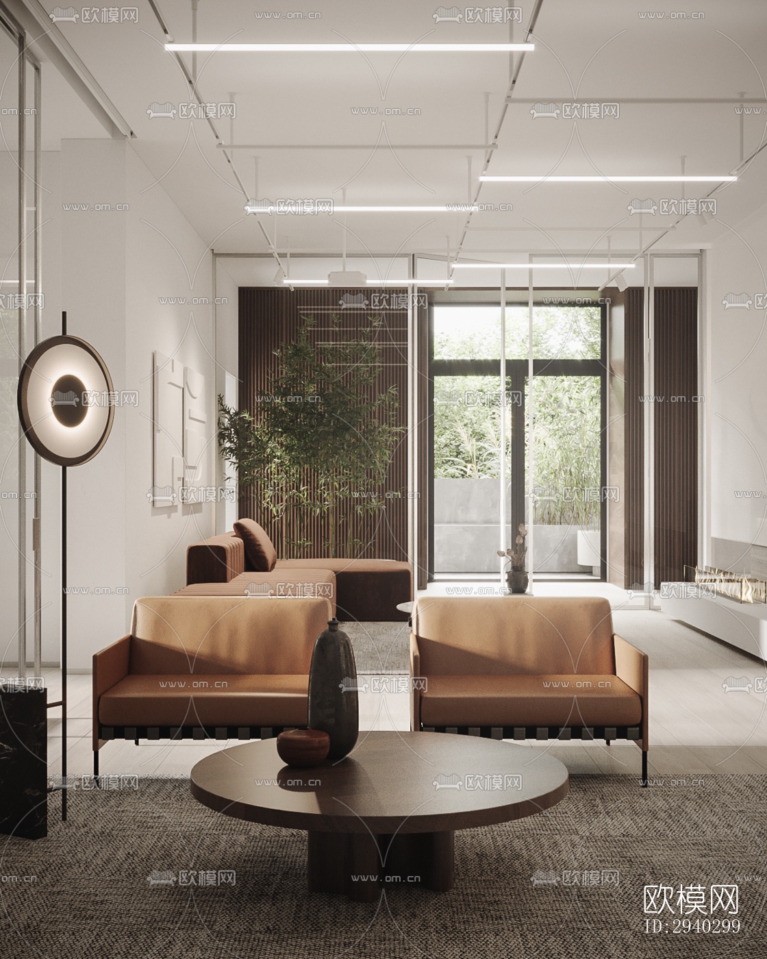 现代平层效果图下载（渲染图9）