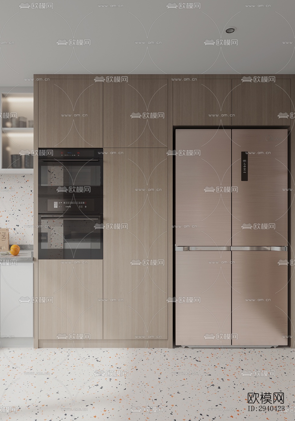 现代平层效果图下载（渲染图4）