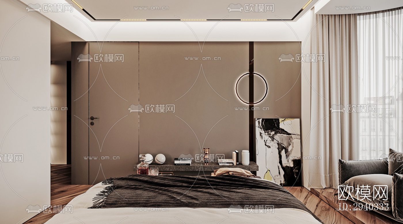 现代平层效果图下载（渲染图3）