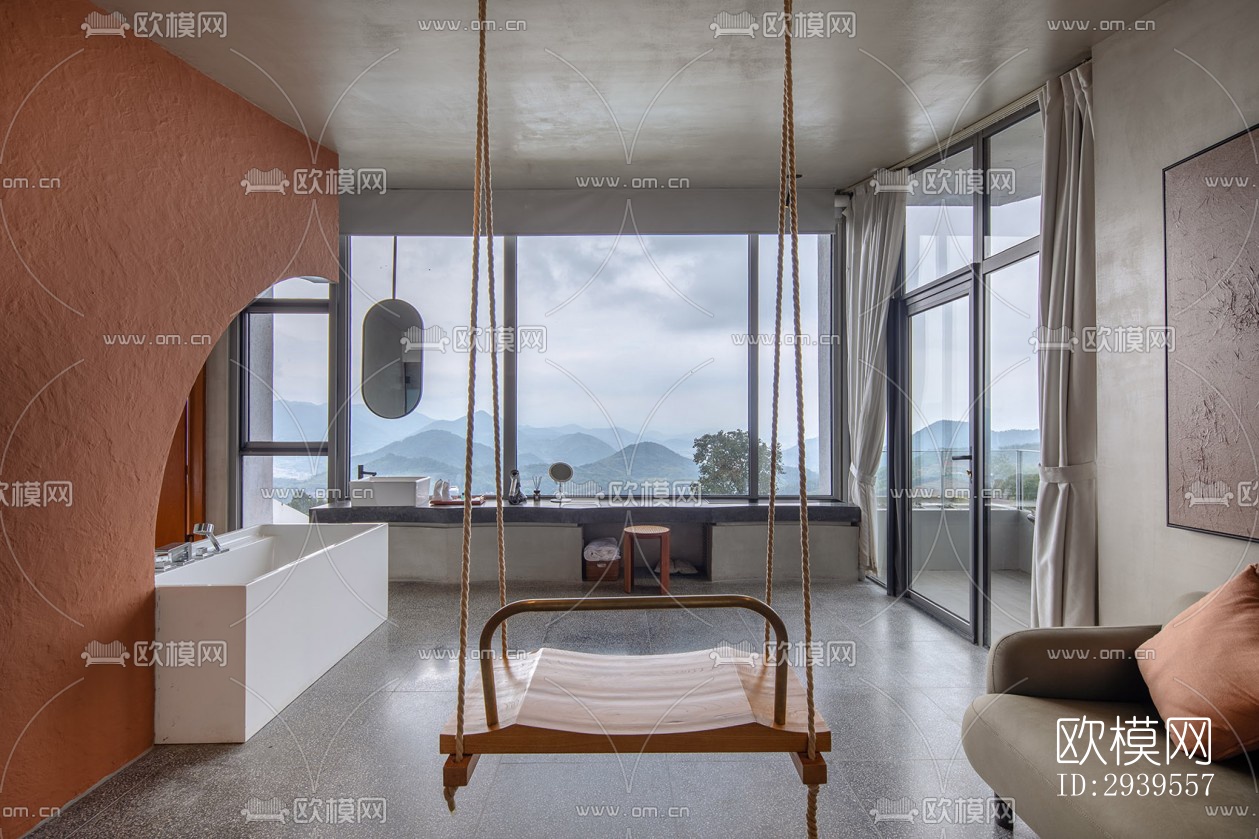 现代酒店民宿效果图下载（渲染图6）