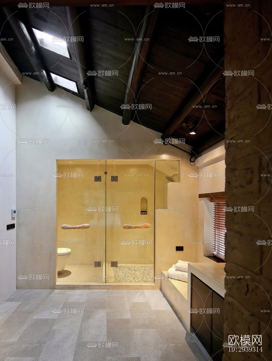 新中式酒店民宿效果图下载（渲染图12）