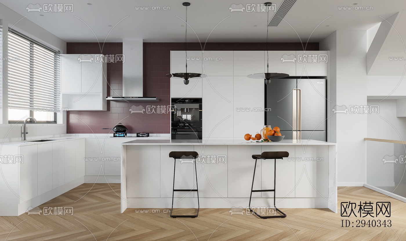 现代平层效果图下载（渲染图4）