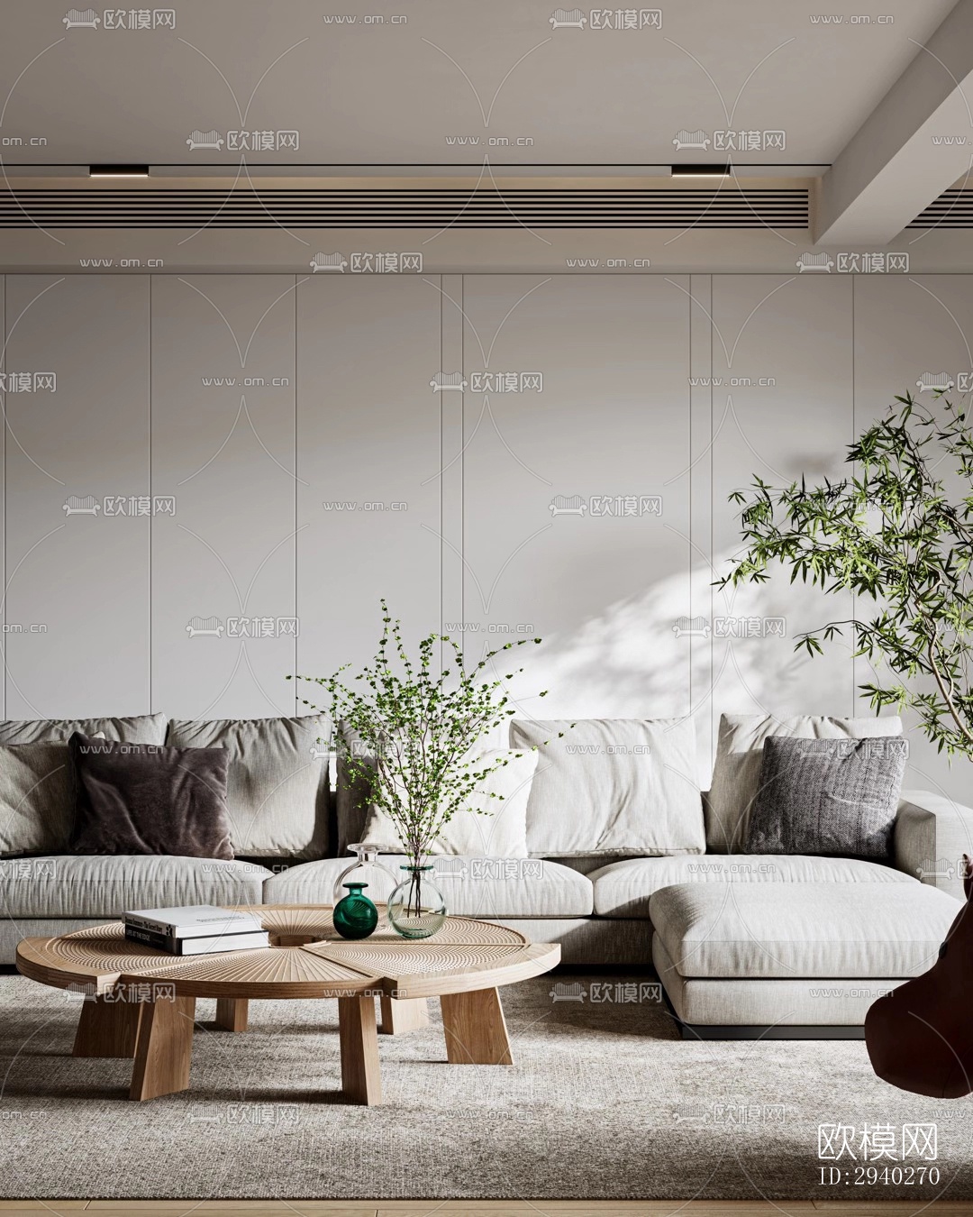 现代平层效果图下载（渲染图7）