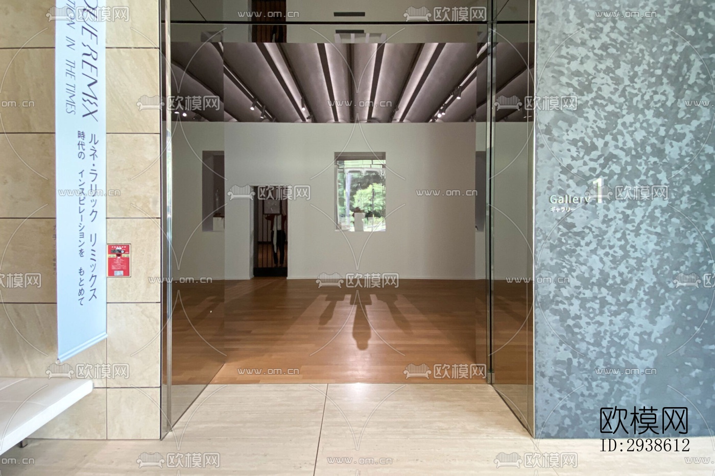 日式展览展厅效果图下载（渲染图7）