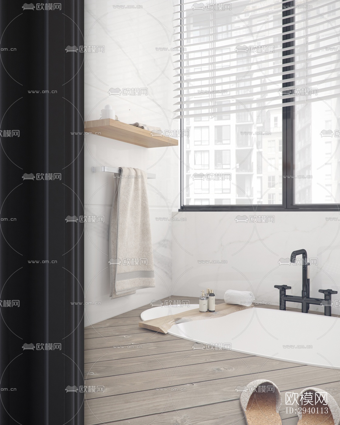 北欧平层效果图下载（渲染图4）