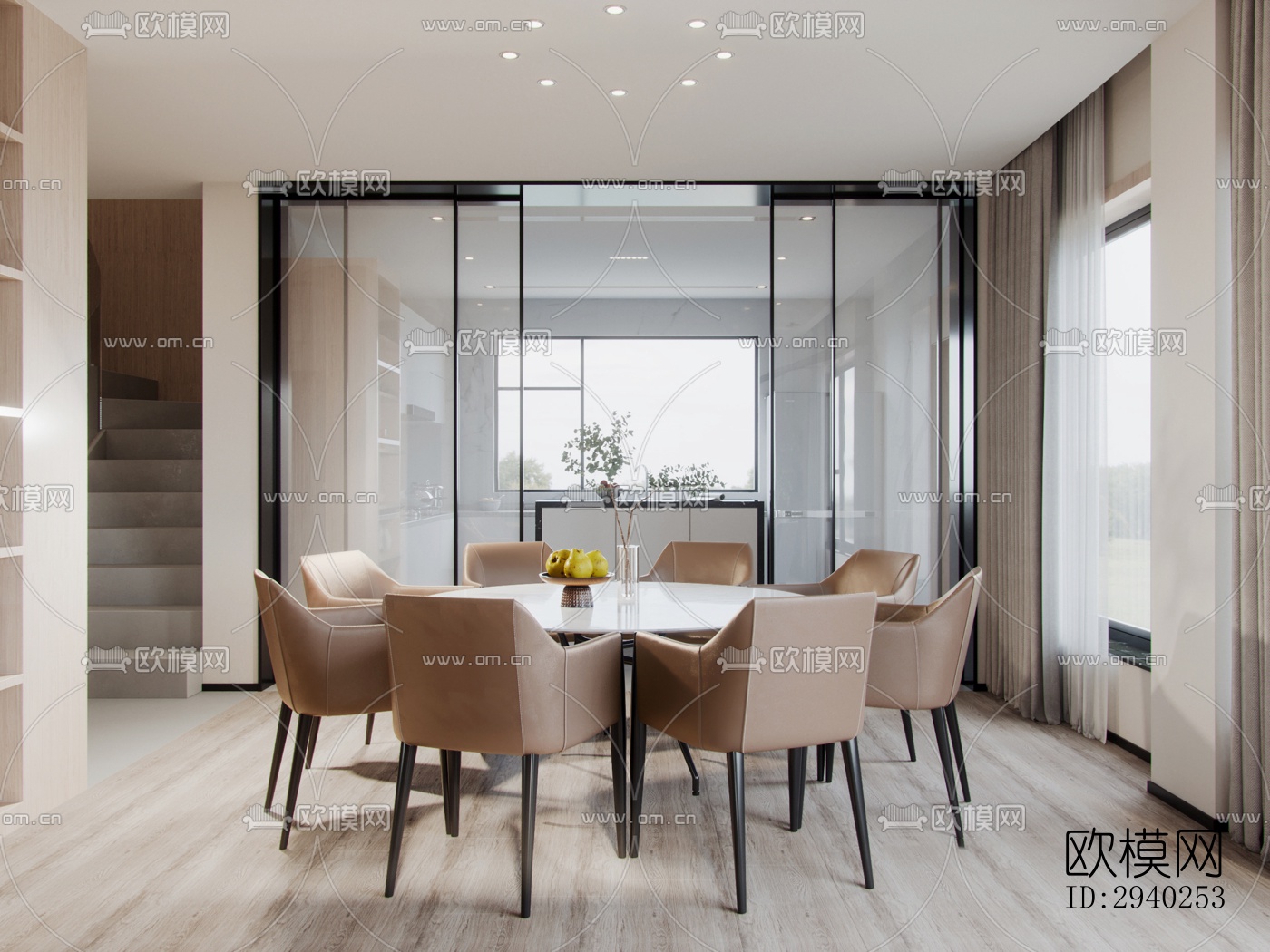 现代平层效果图下载（渲染图7）