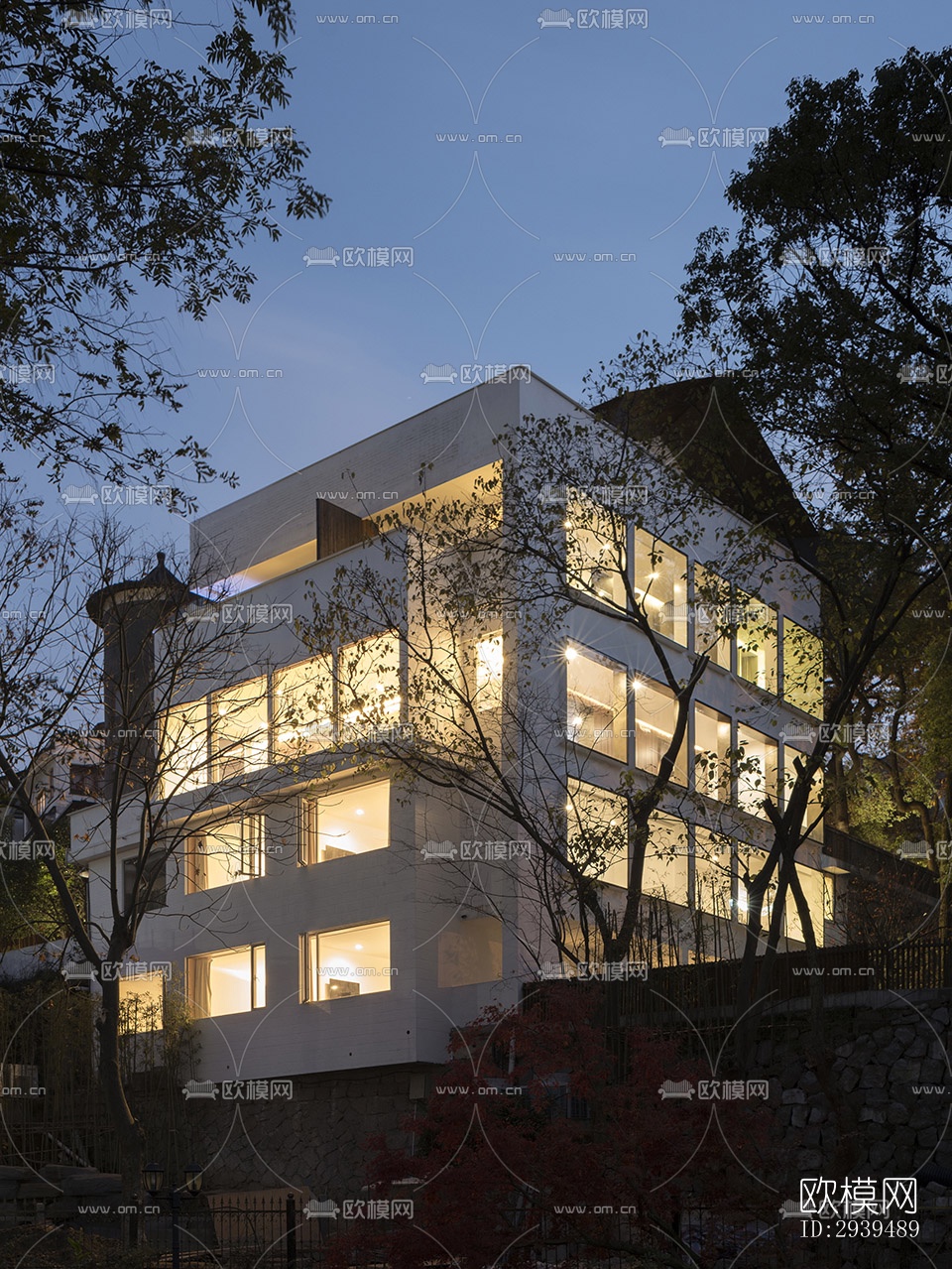 现代酒店民宿效果图下载（渲染图16）