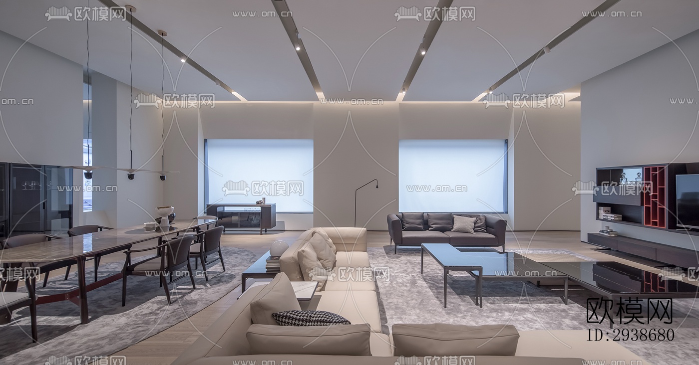 现代展览展厅效果图下载（渲染图11）