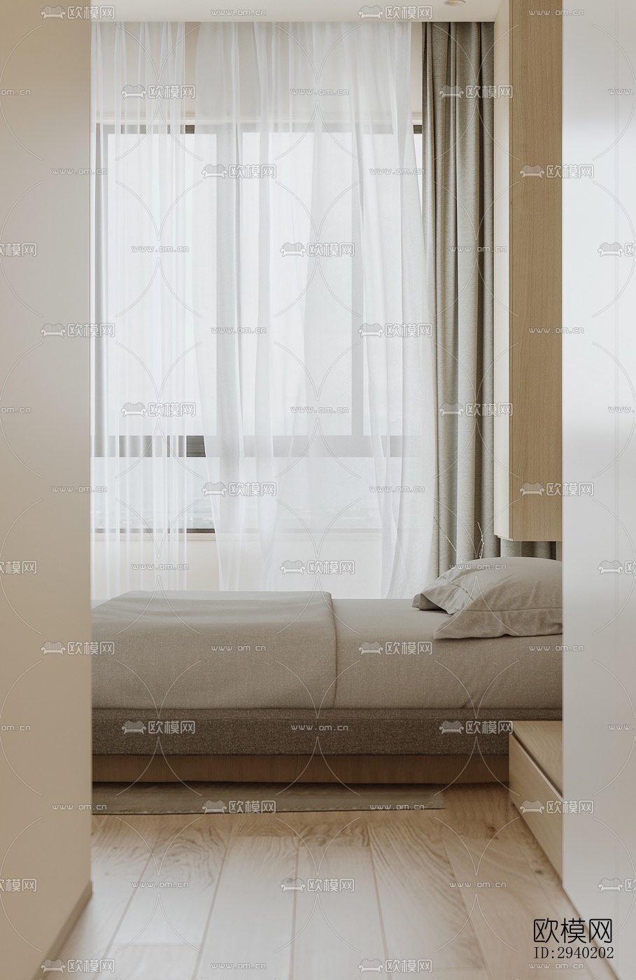 日式平层效果图下载（渲染图7）