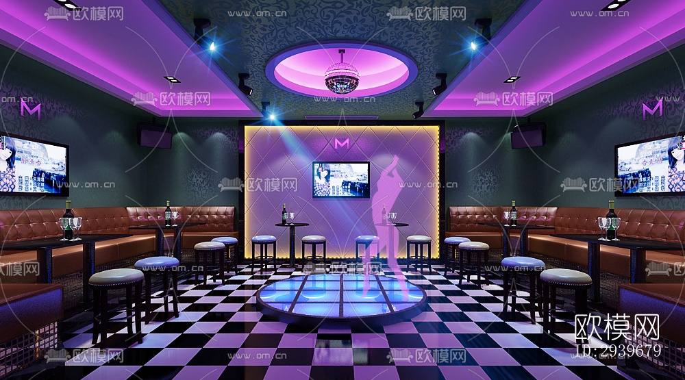 工业风KTV效果图下载（渲染图6）