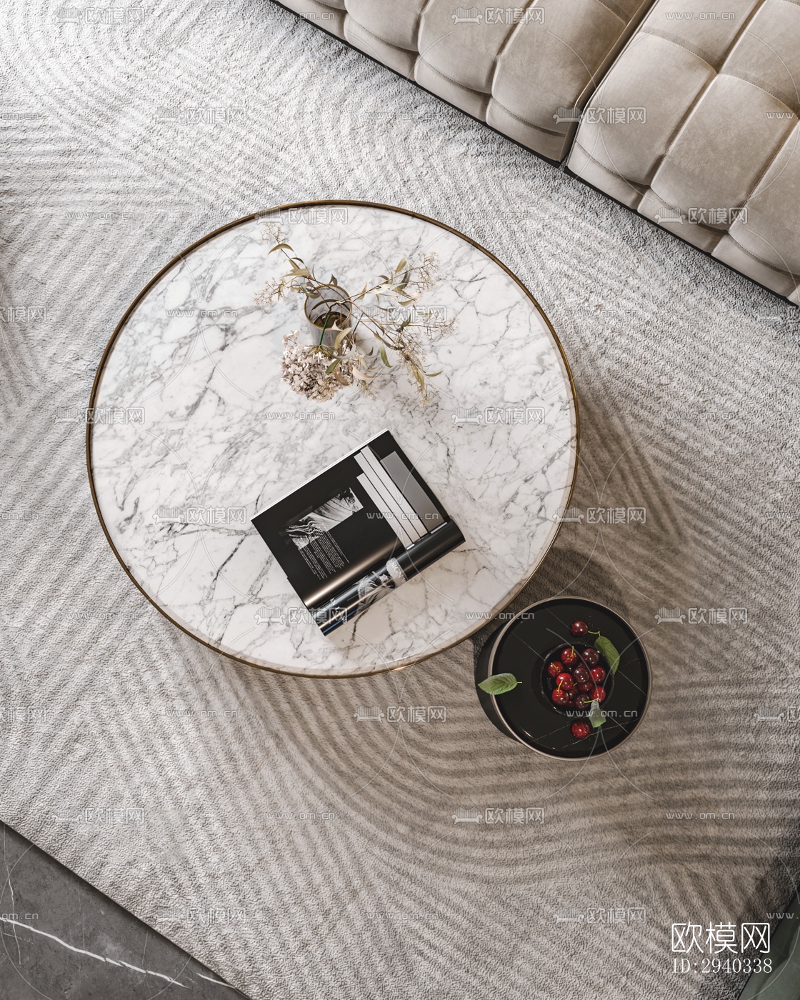 现代平层效果图下载（渲染图12）