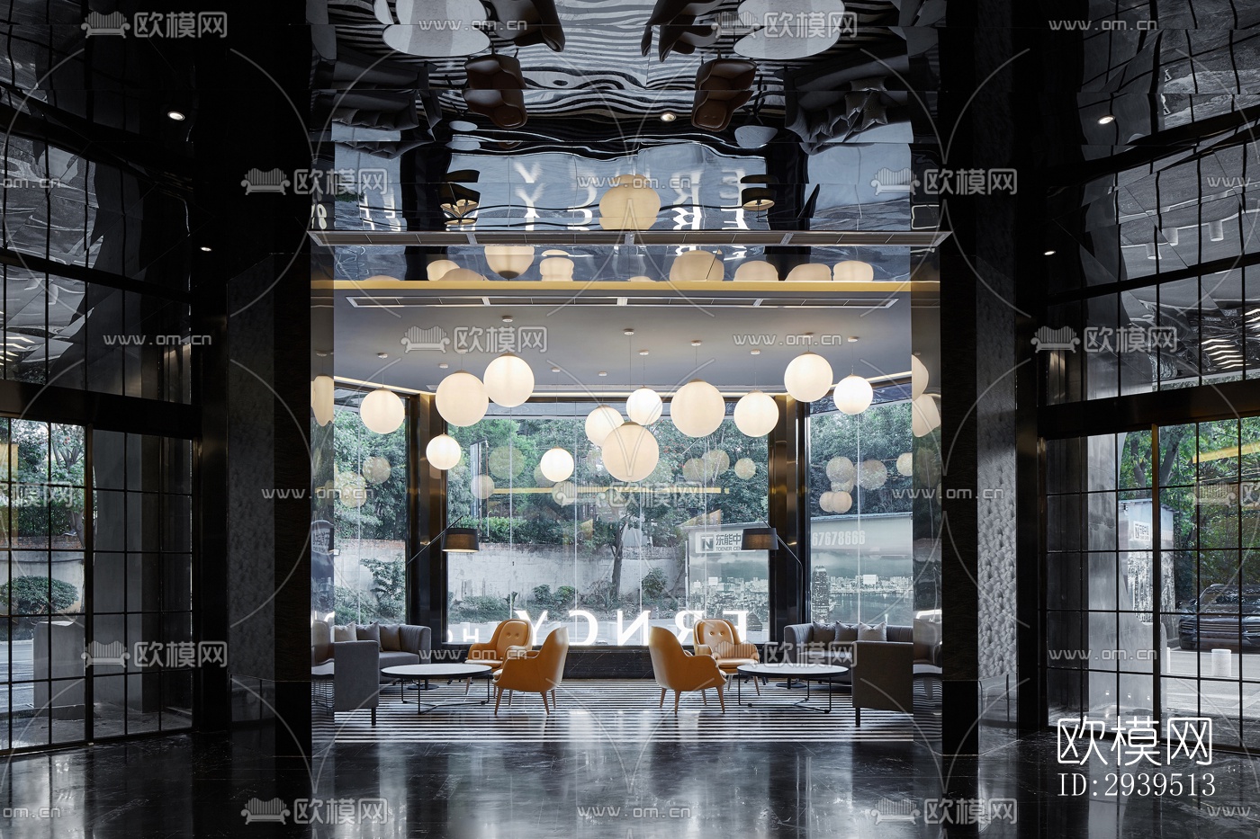 现代酒店民宿效果图下载（渲染图13）