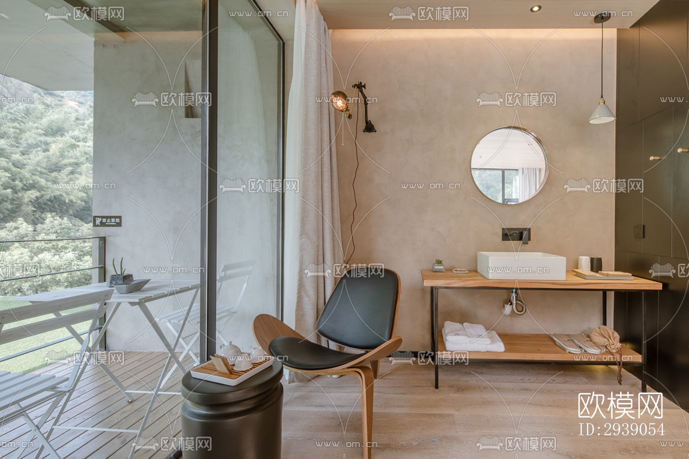 侘寂酒店民宿效果图下载（渲染图15）