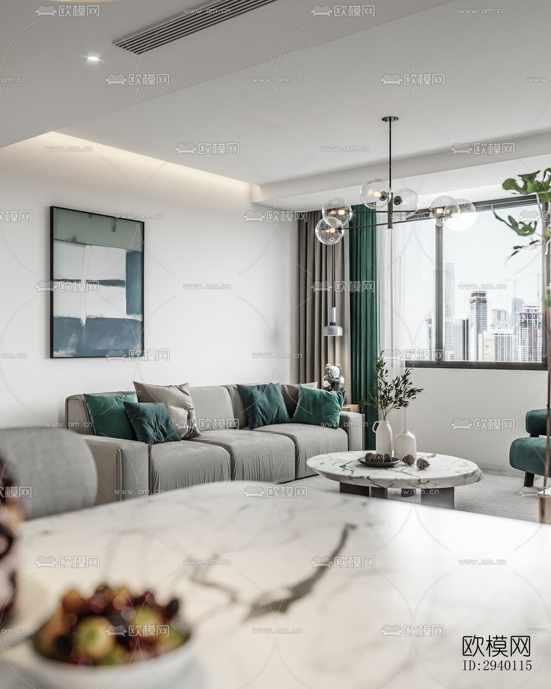 北欧平层效果图下载（渲染图3）