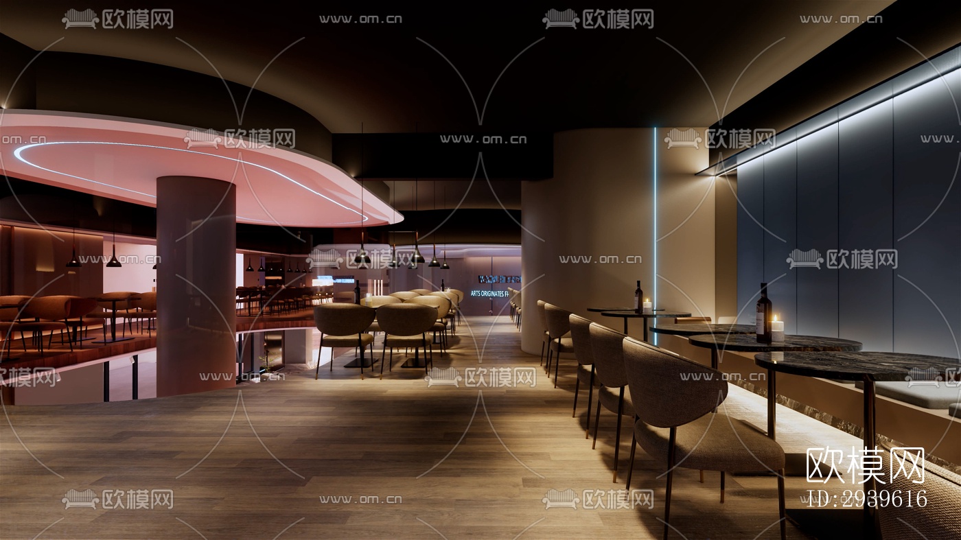 现代酒店民宿效果图下载（渲染图2）