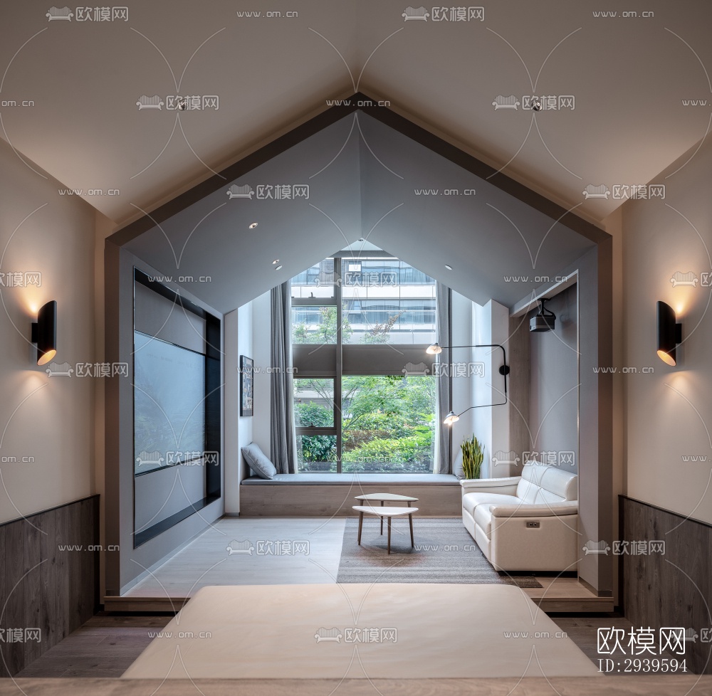 现代酒店民宿效果图下载（渲染图7）