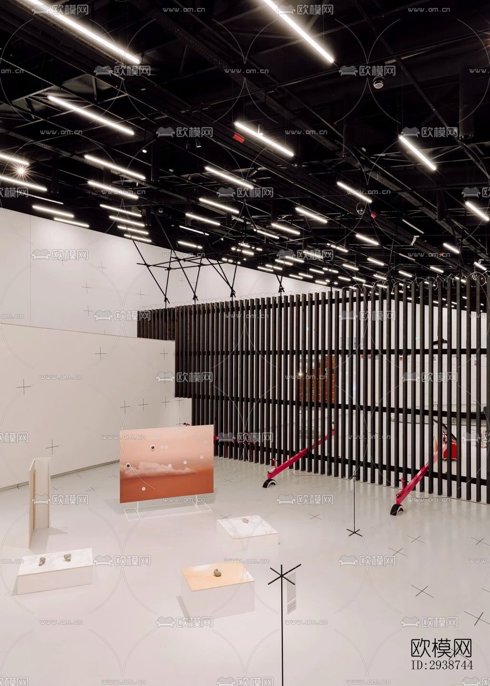 现代展览展厅效果图下载（渲染图15）