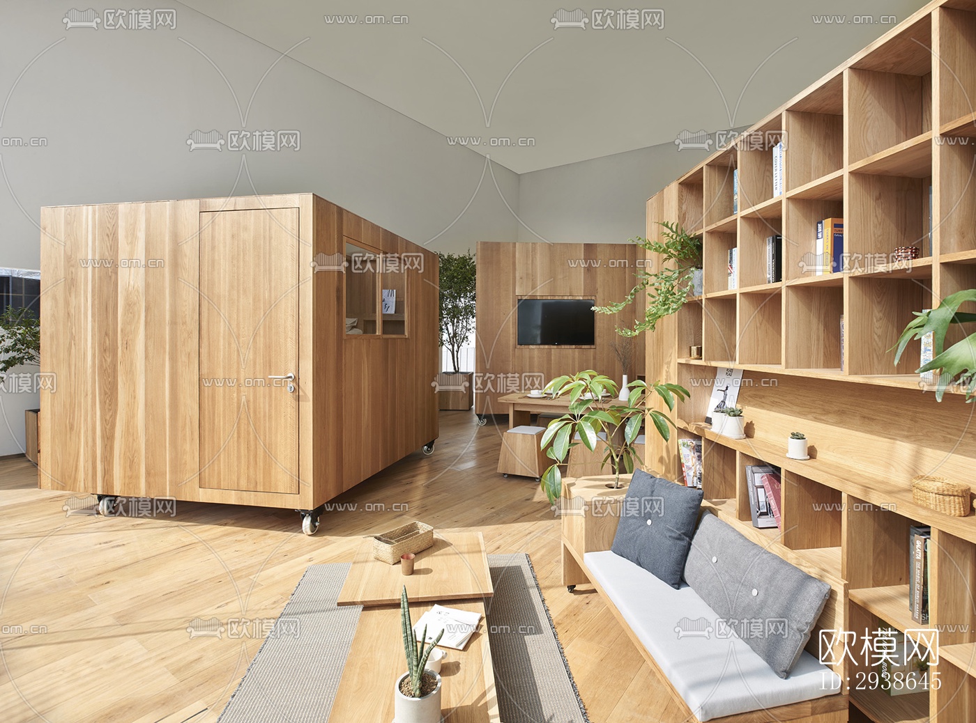 现代展览展厅效果图下载（渲染图5）