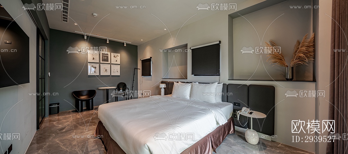 现代酒店民宿效果图下载（渲染图12）