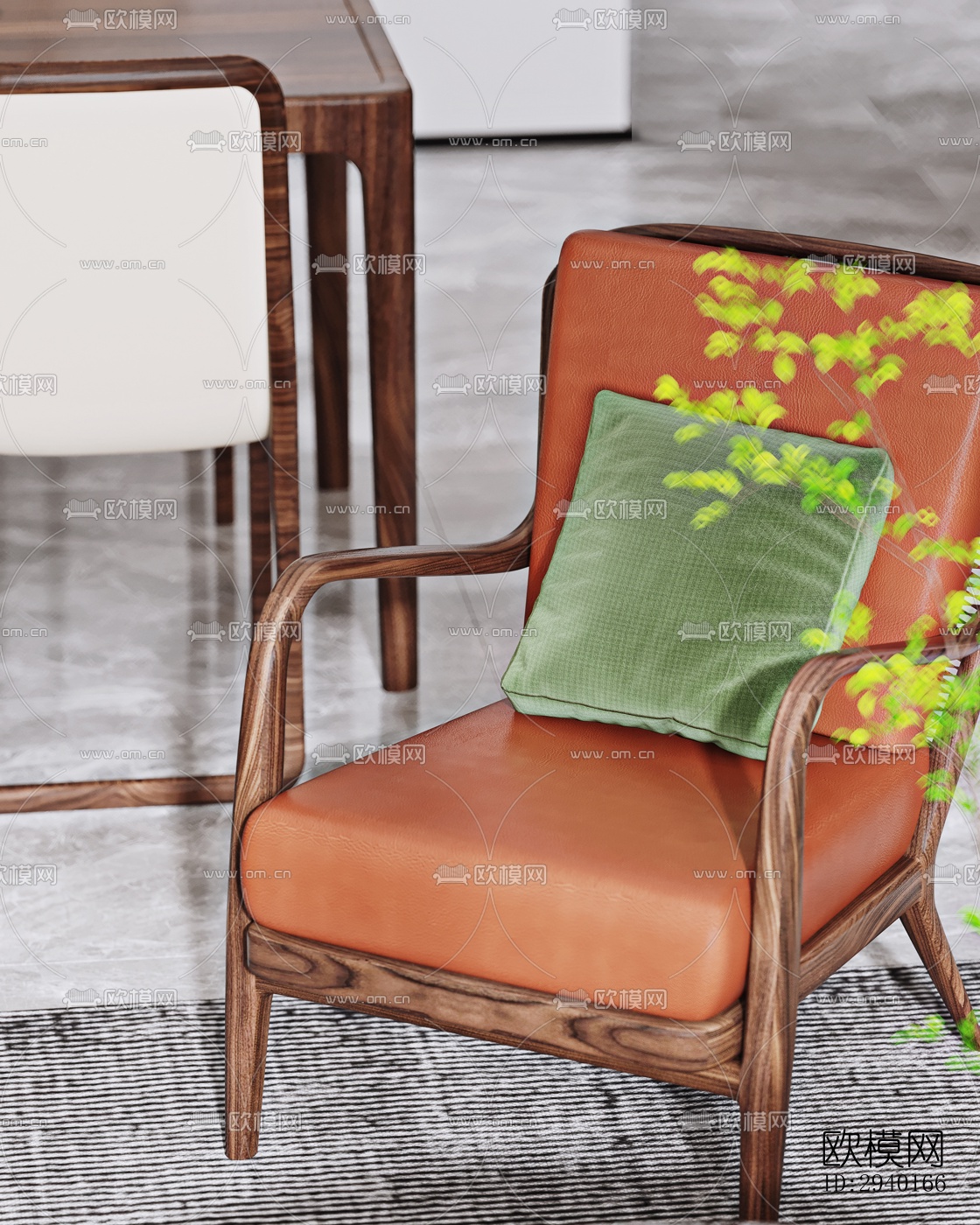 新中式平层效果图下载（渲染图3）