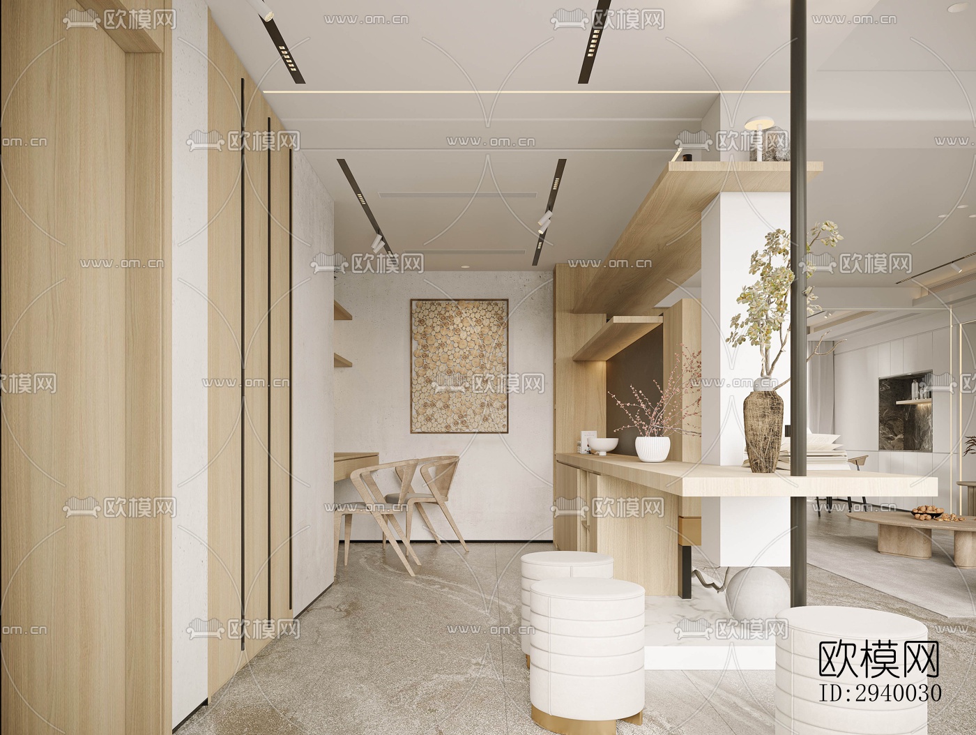 侘寂平层效果图下载（渲染图5）