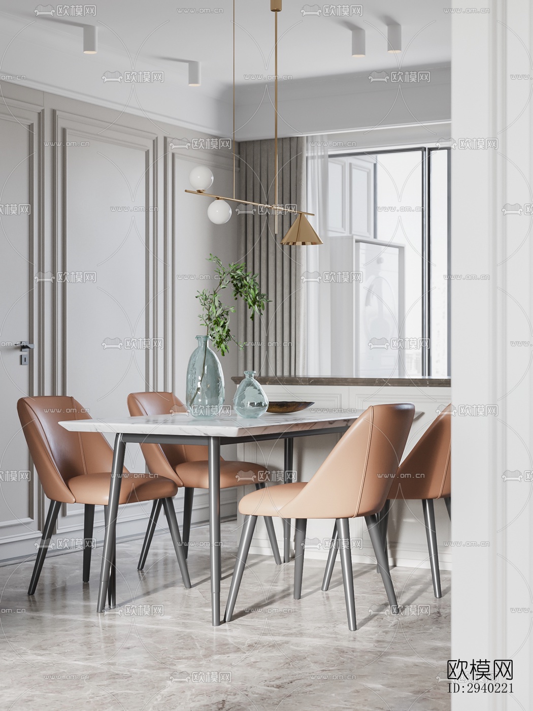 欧式平层效果图下载（渲染图16）