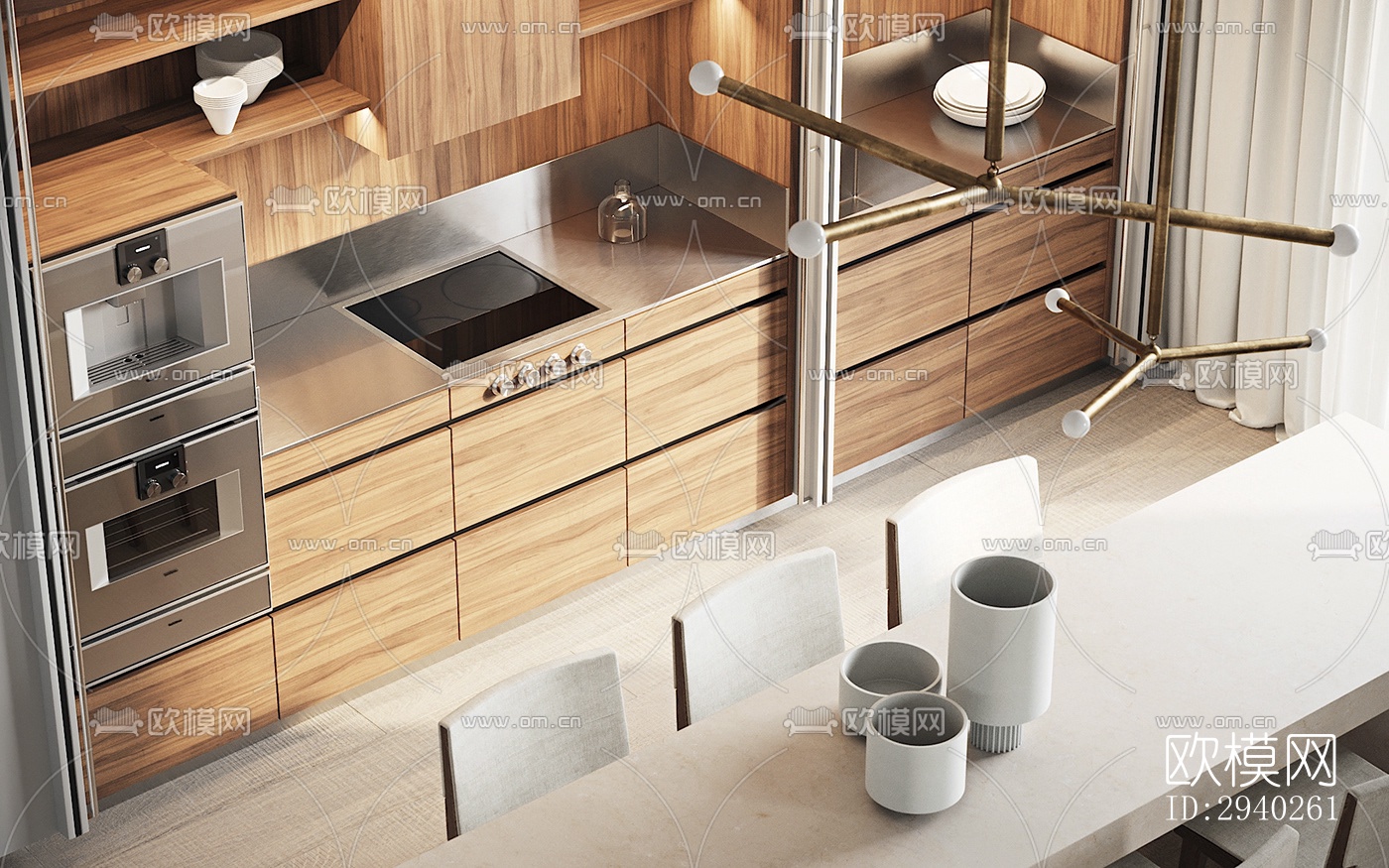 现代平层效果图下载（渲染图7）