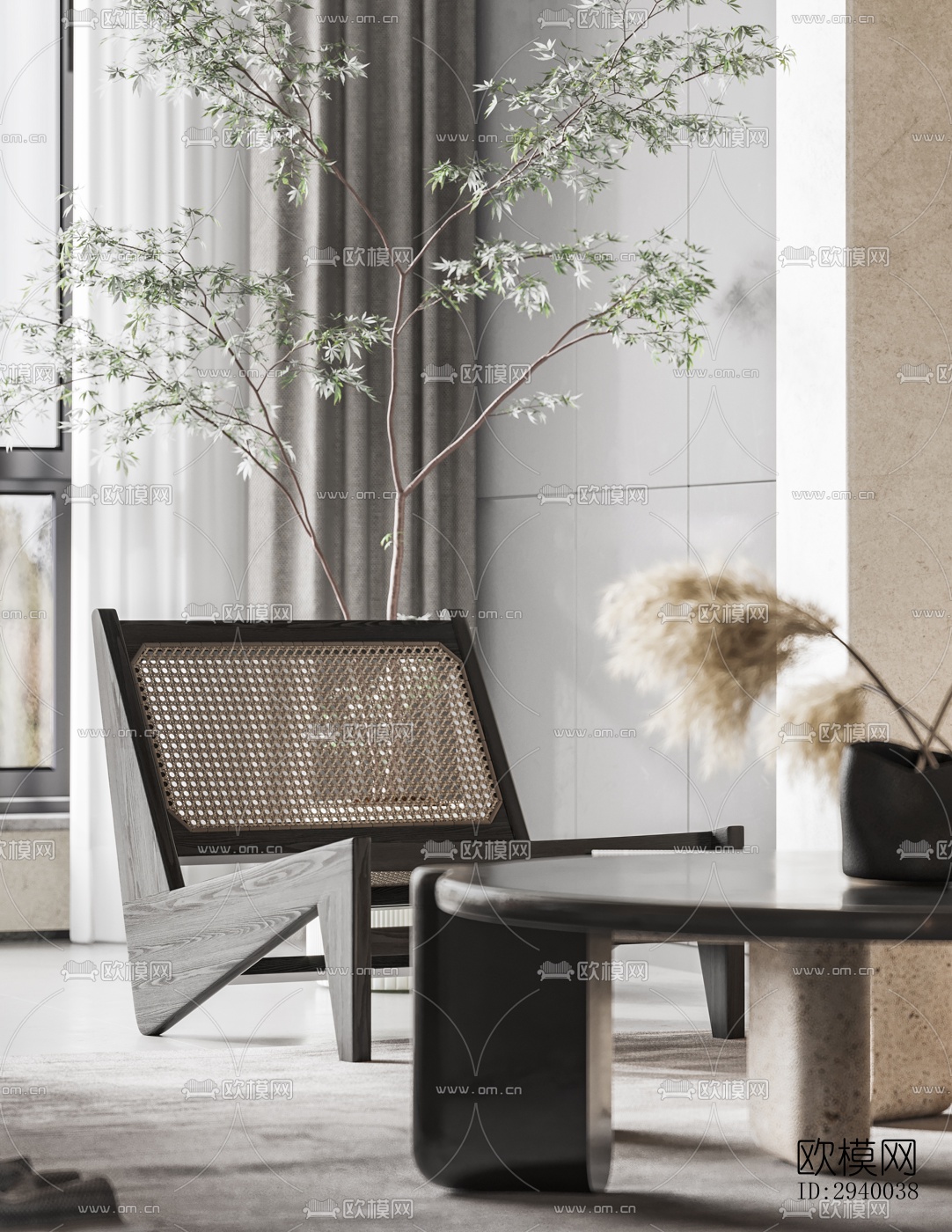 侘寂平层效果图下载（渲染图19）