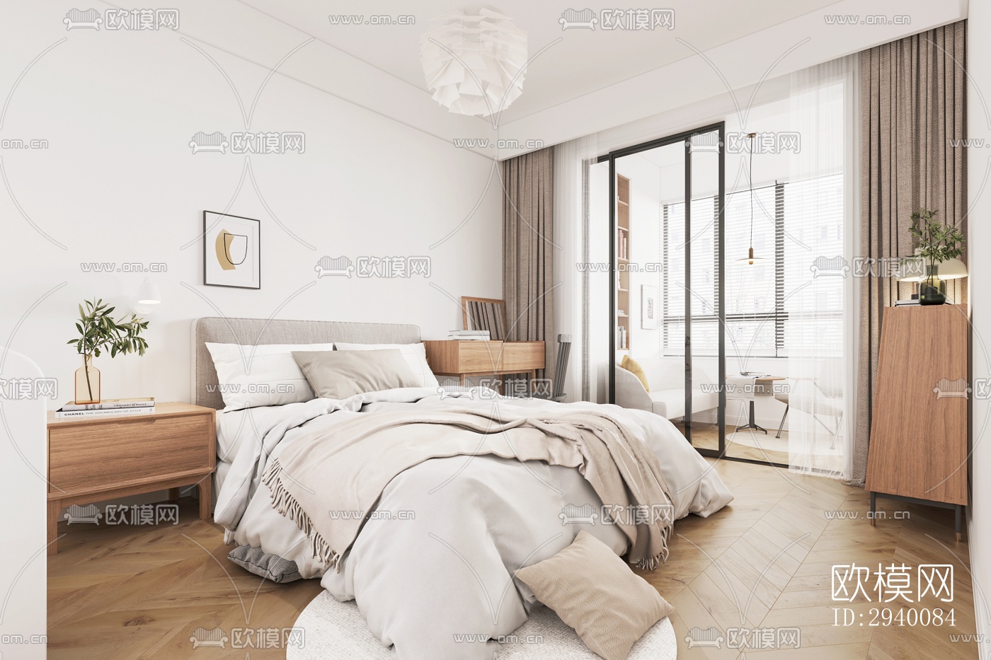 北欧平层效果图下载（渲染图12）