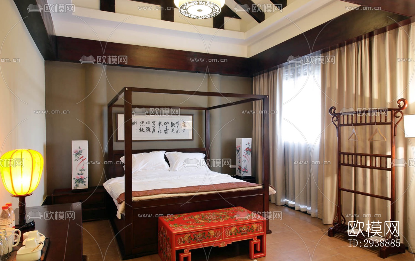 中式酒店民宿效果图下载（渲染图18）