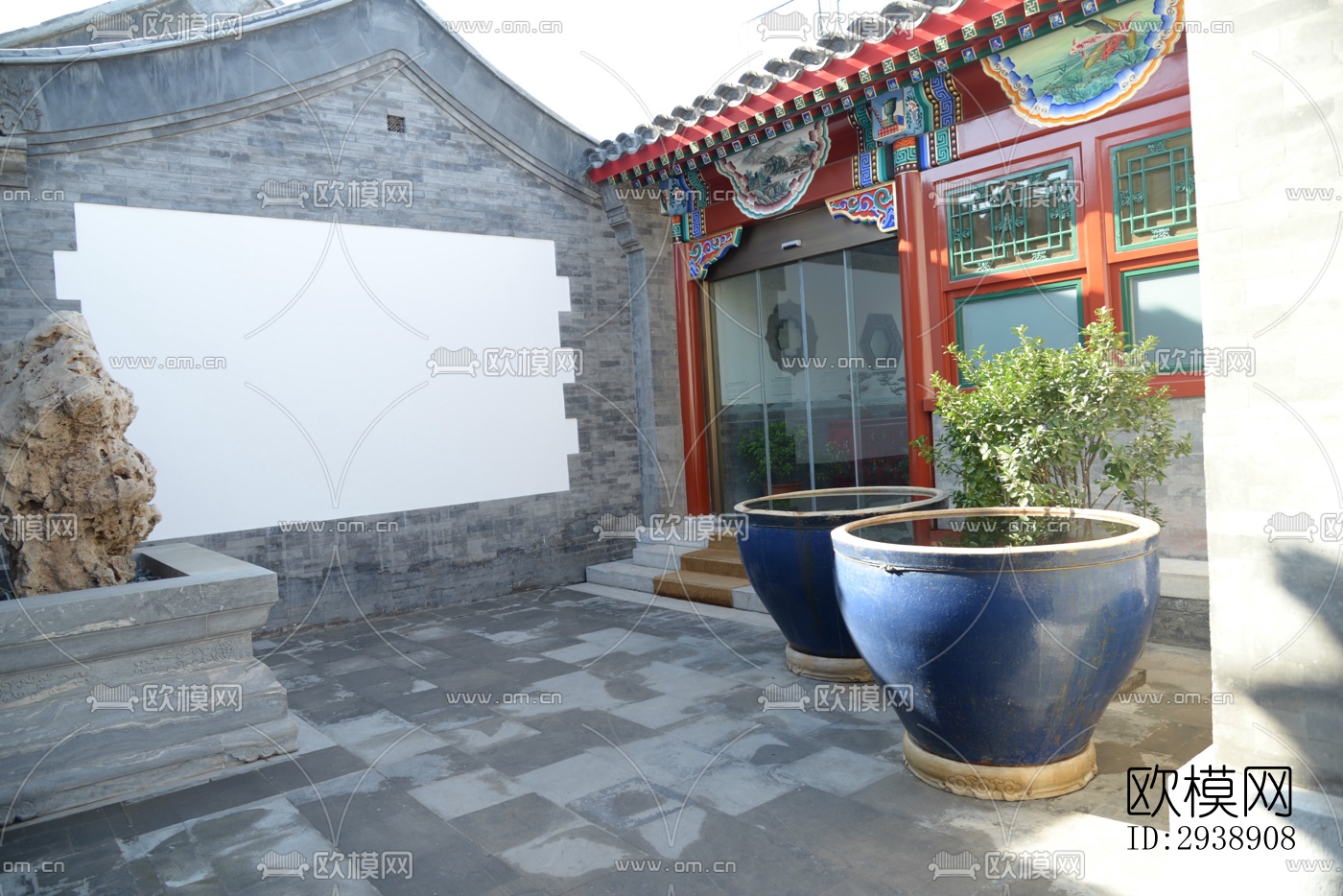 中式酒店民宿效果图下载（渲染图13）