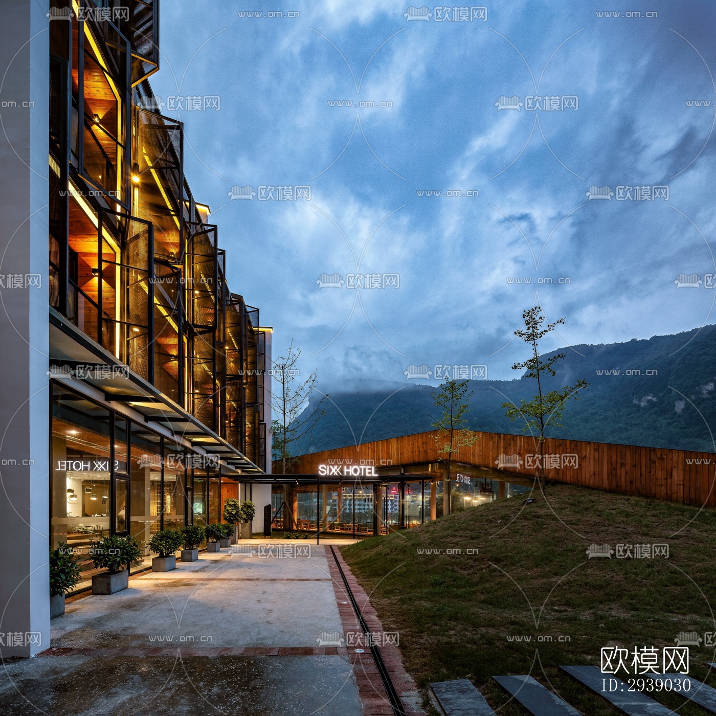 侘寂酒店民宿效果图下载（渲染图5）