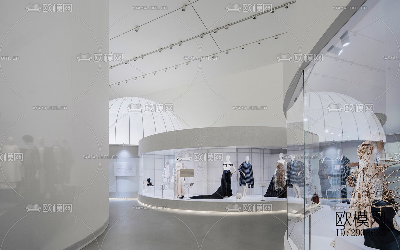 现代展览展厅效果图下载（渲染图6）