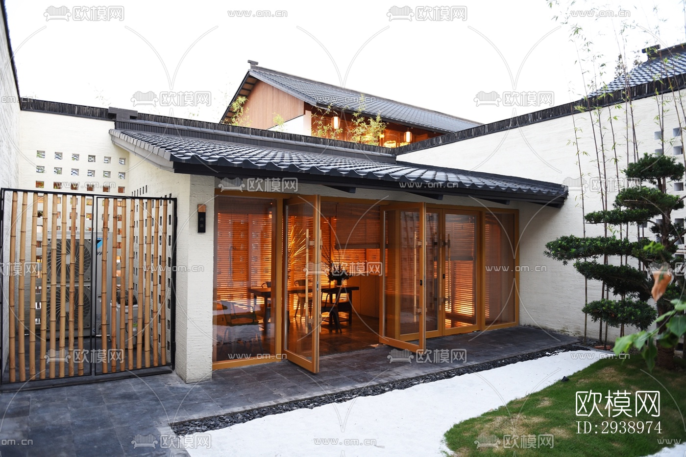 中式酒店民宿效果图下载（渲染图7）