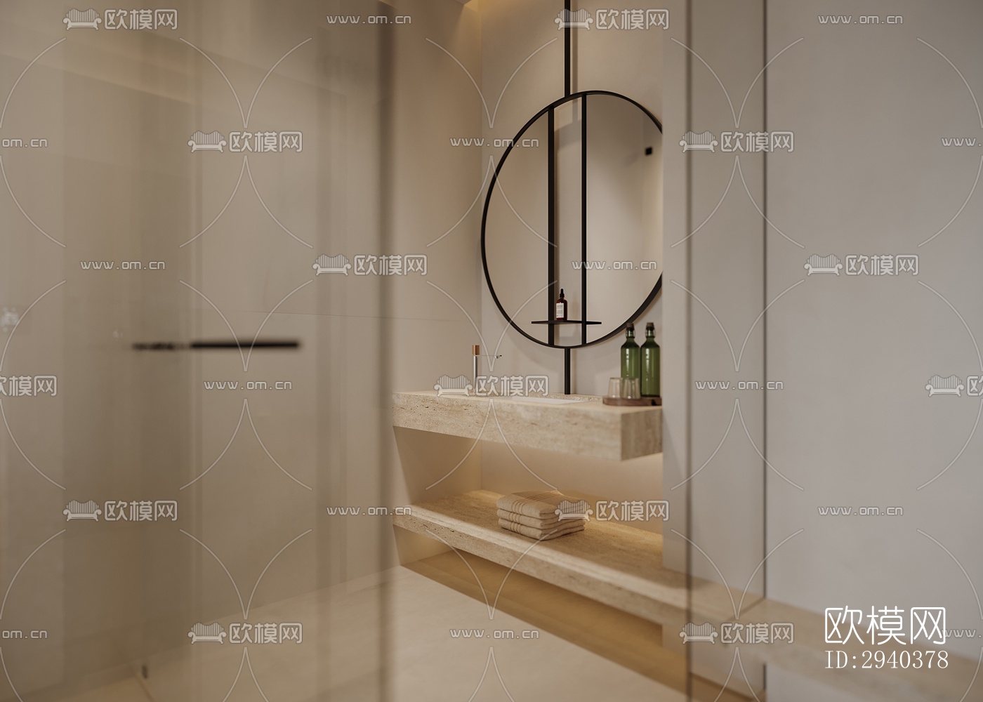 现代平层效果图下载（渲染图7）