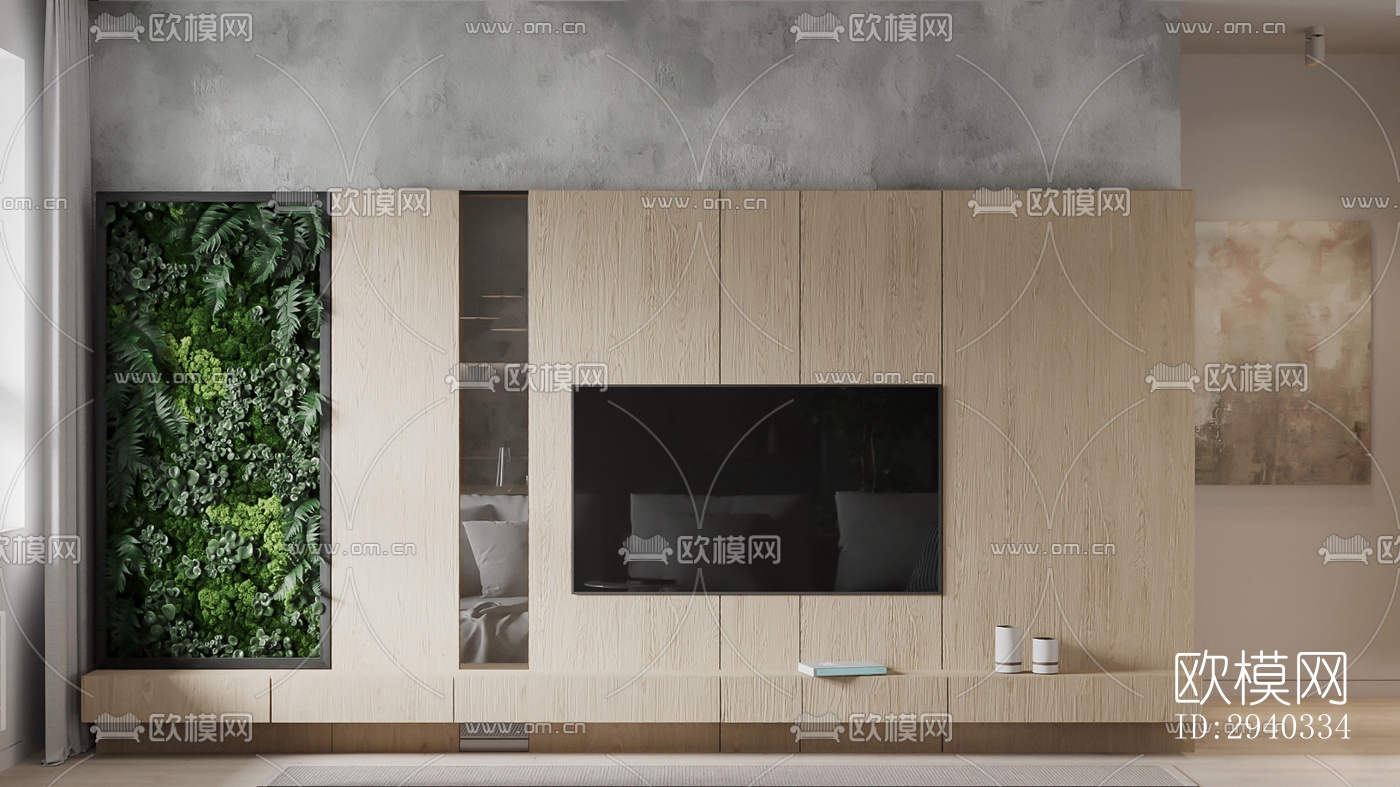 现代平层效果图下载（渲染图8）