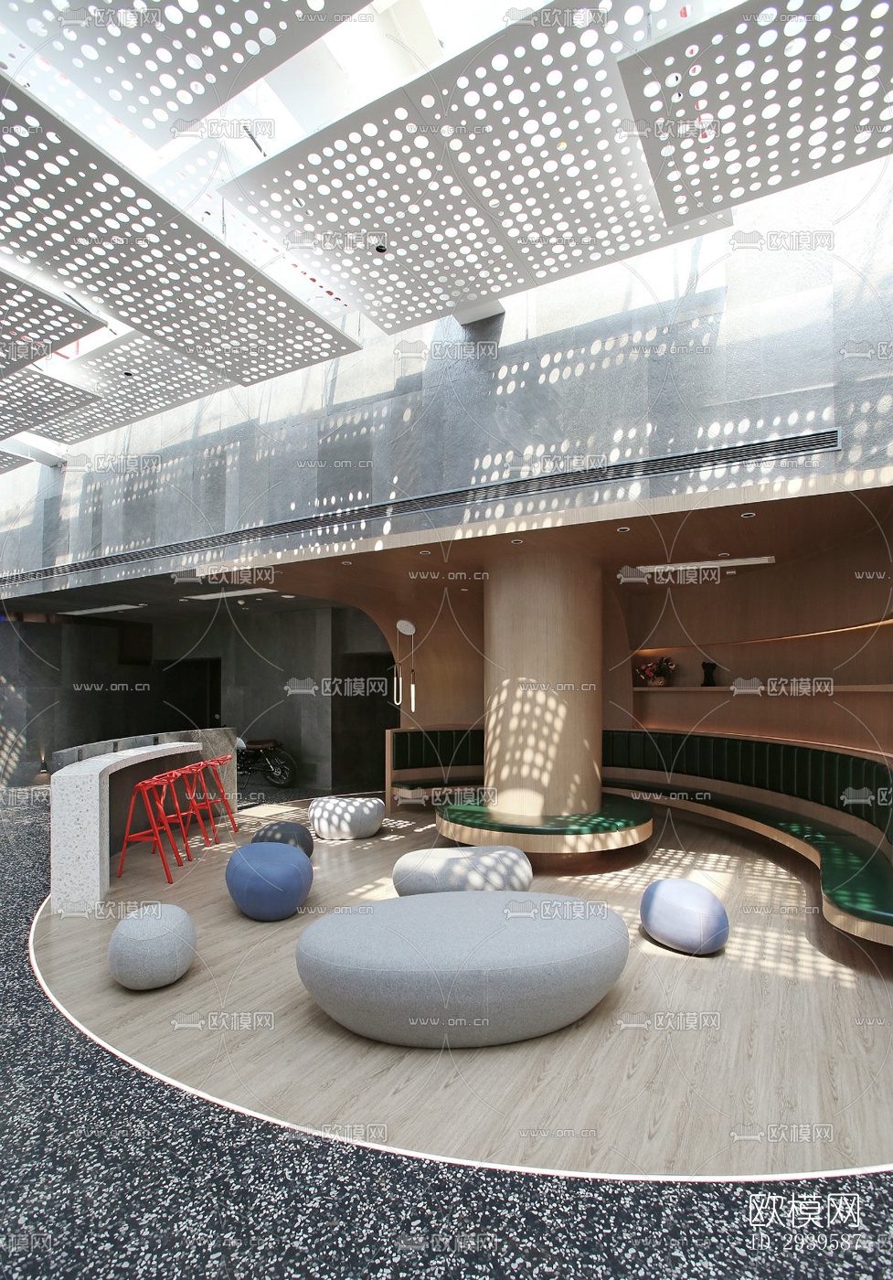 现代酒店民宿效果图下载（渲染图1）