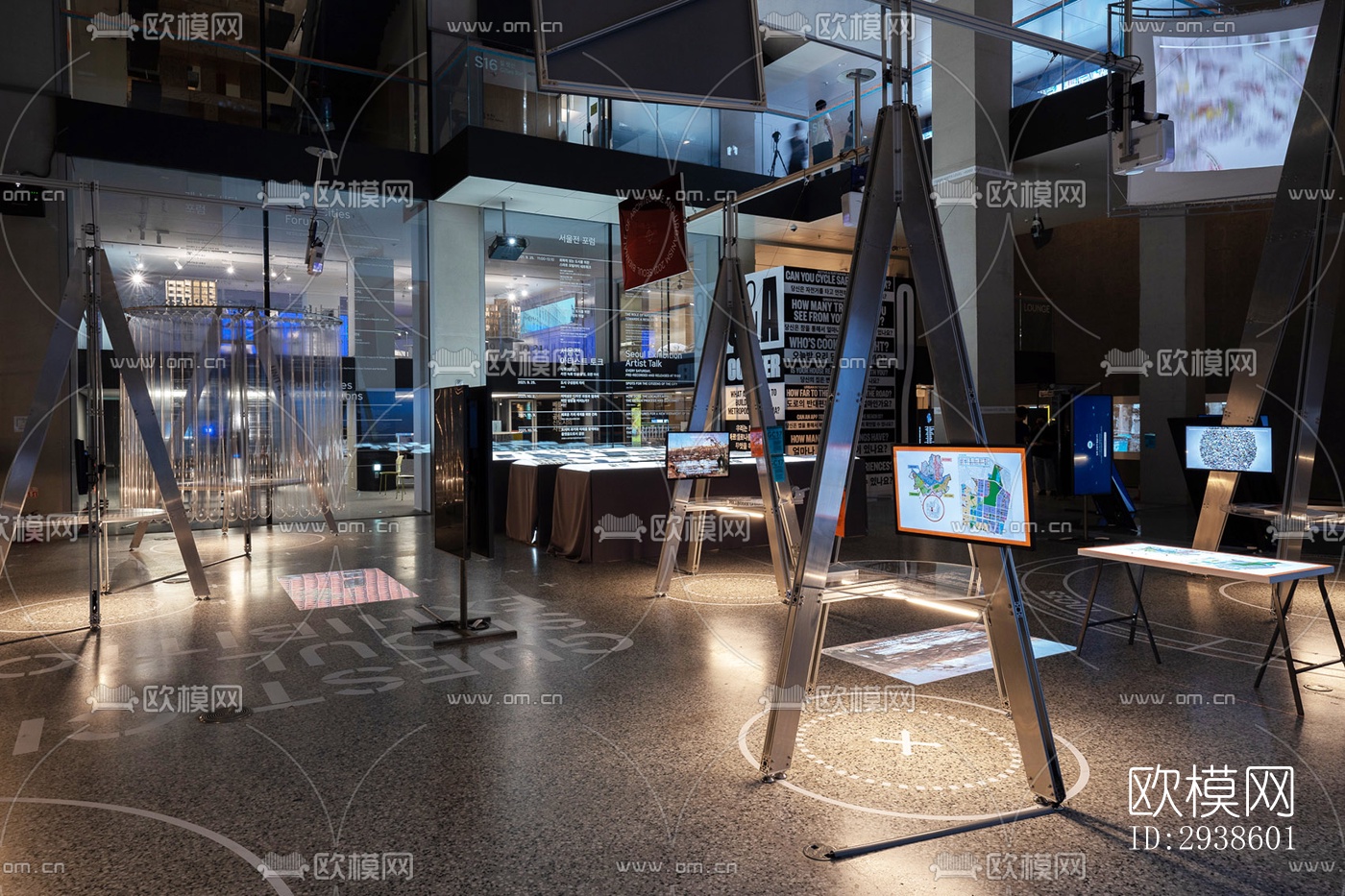 工业风展览展厅效果图下载（渲染图8）