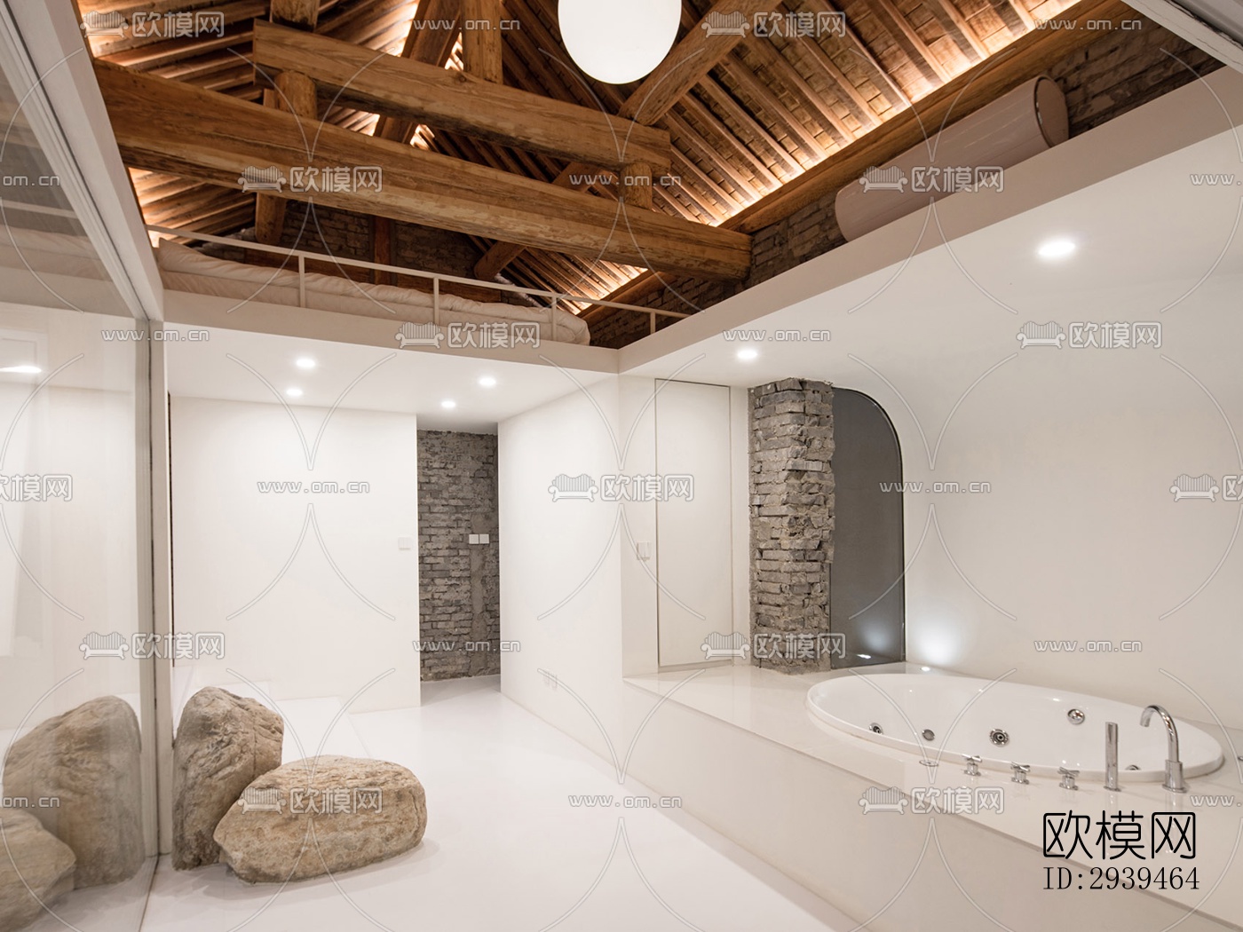 现代酒店民宿效果图下载（渲染图12）