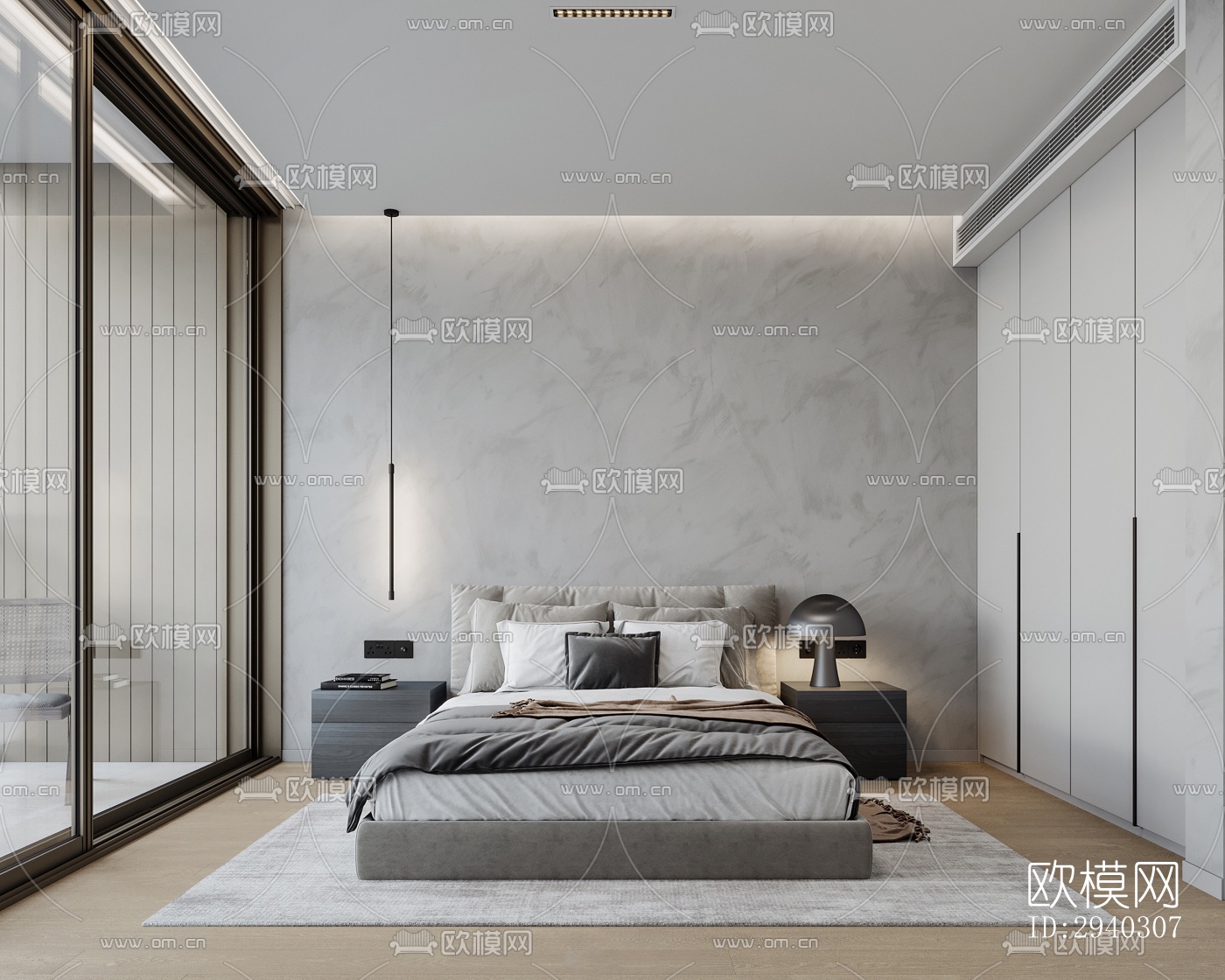 现代平层效果图下载（渲染图16）