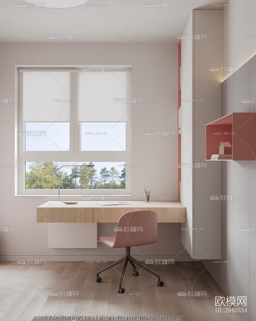 现代平层效果图下载（渲染图15）