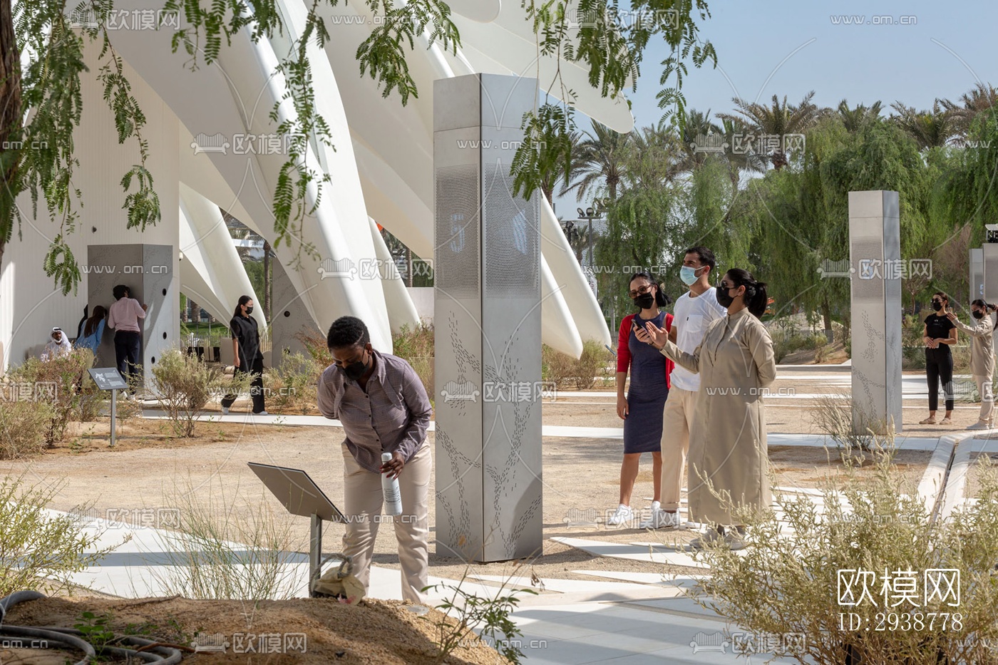 现代展览展厅效果图下载（渲染图4）