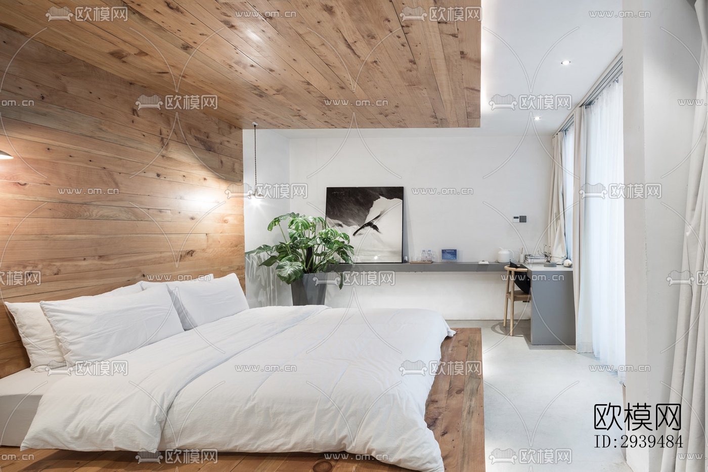 现代酒店民宿效果图下载（渲染图5）