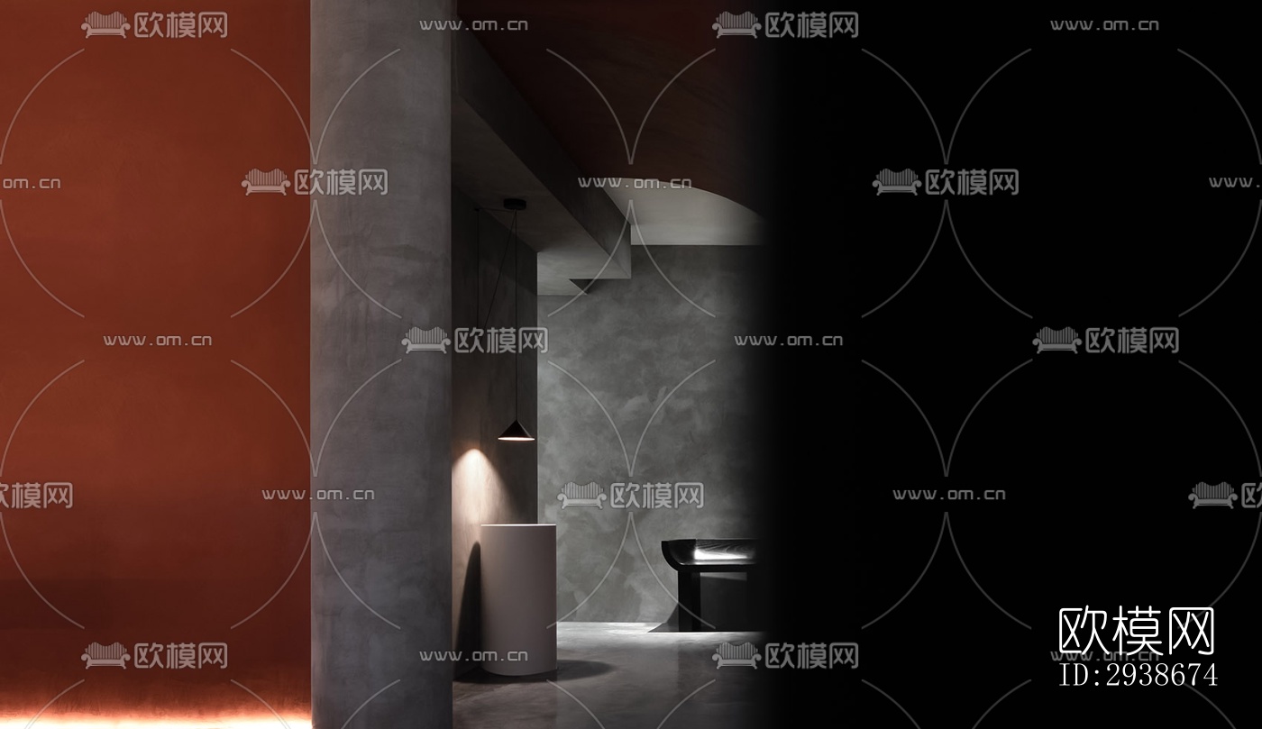 现代展览展厅效果图下载（渲染图2）