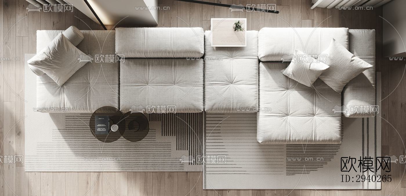 现代平层效果图下载（渲染图2）