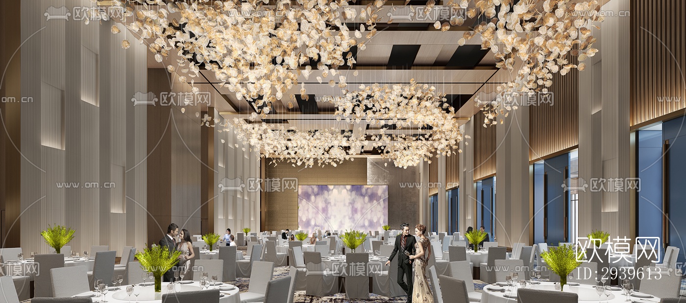 现代酒店民宿效果图下载（渲染图12）